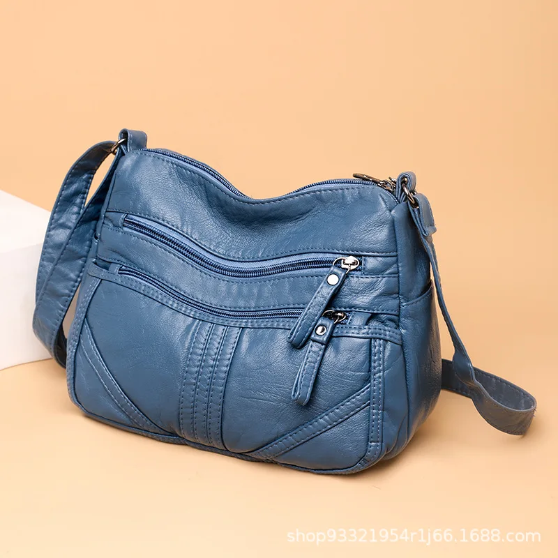 Bolso de mensajero informal e impermeable para mujer, bolsa de hombro de nailon resistente al agua, con gran capacidad para mamá, cruzado