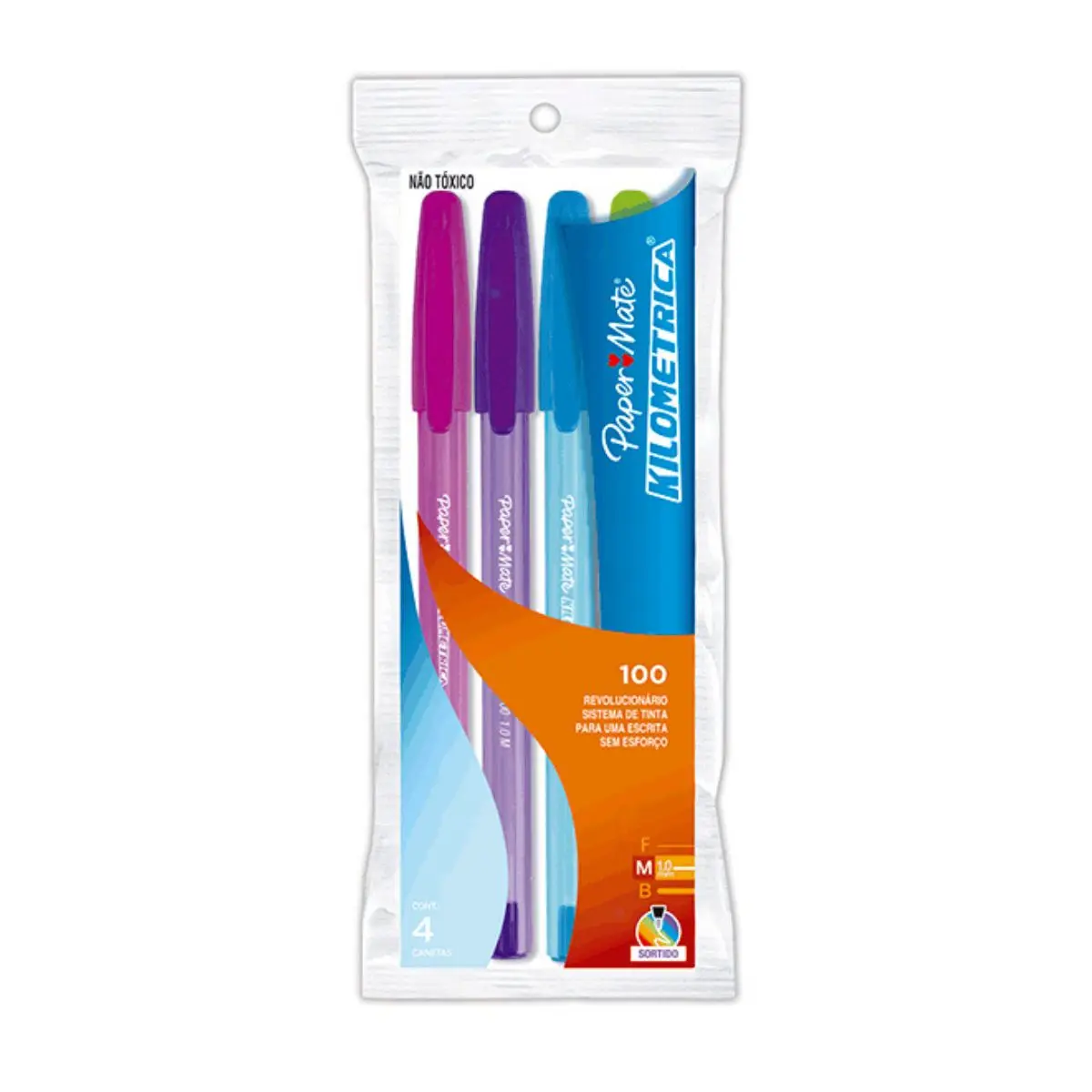 Paper Mate Km100 Pen 4 Colors 1.0