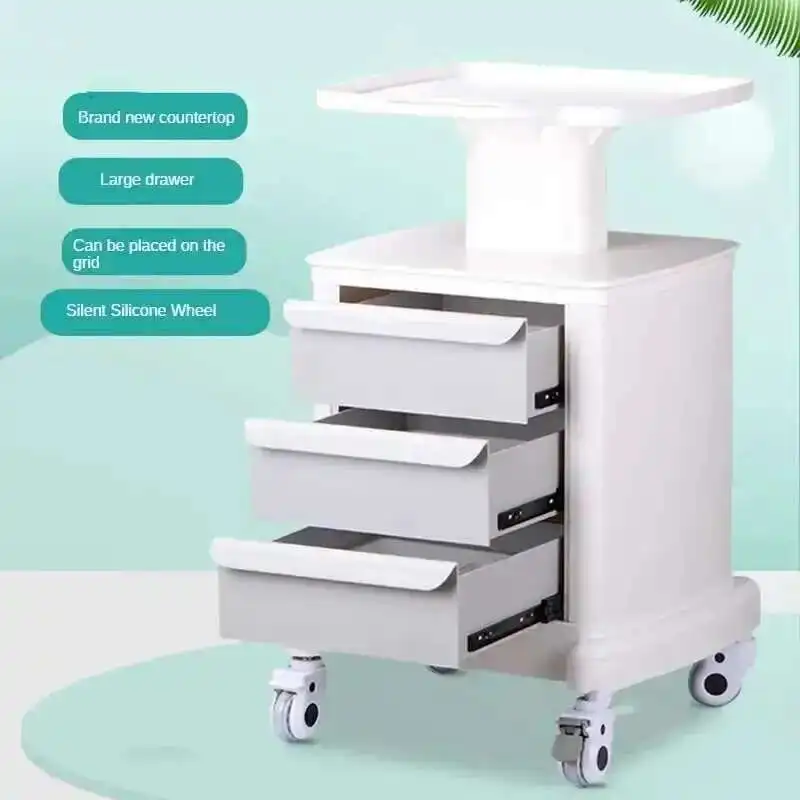 

Modern Minimalist Salon Trolley for Salon Equipment Furniture Organizer Cart with Wheels Portable Medical Beauty Salon Trolley