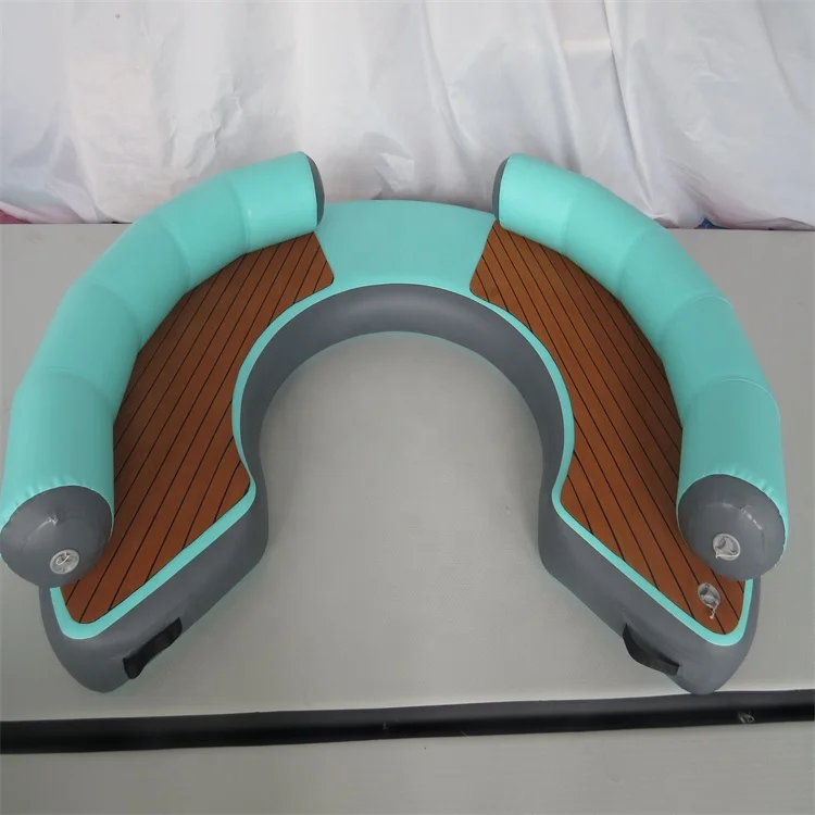 Floating Pier Resort Inflatable Water Island Supplier Floating Platform Green Air Lounge Floating Water Hammock