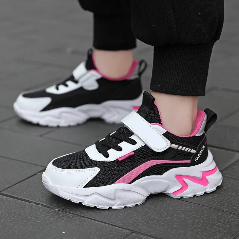 

2025 Summer Boy Kids Sneakers Girls School Casual Shoes Outdoor Breathable Running Shoes Light Soft Pink Non-slip Children Shoes