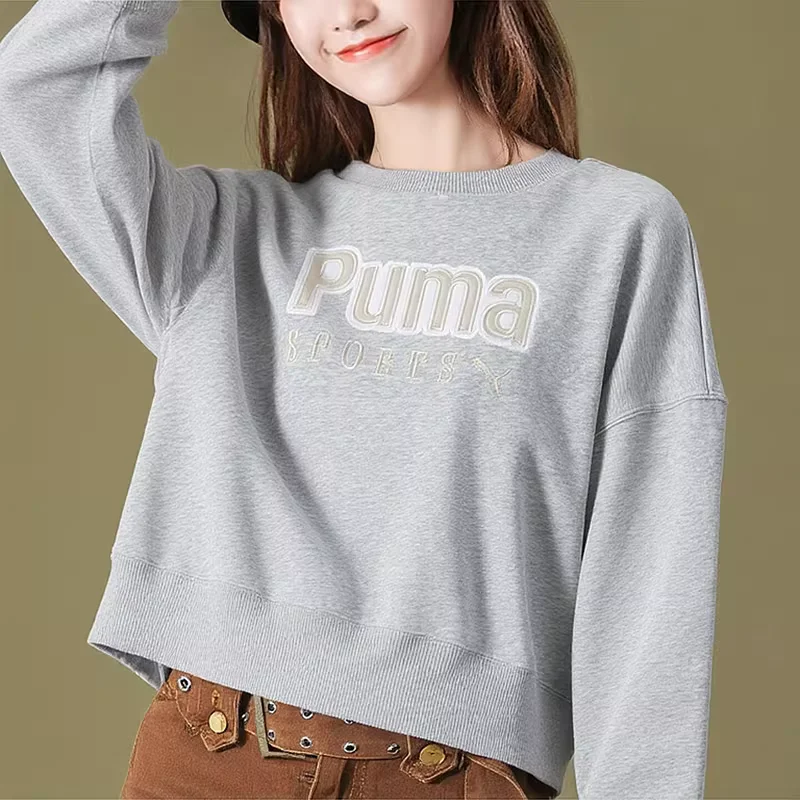 

Женская спортивная толстовка PUMA с круглым вырезом, повседневная, для фитнеса и тренировок, модная, 626169-01