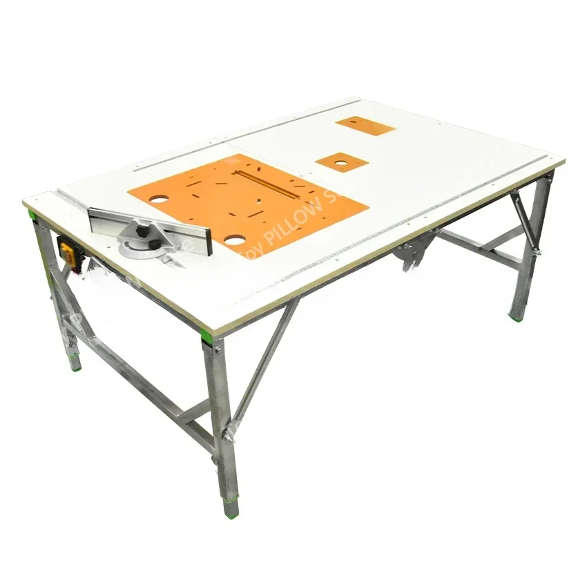 Établi de travail de calcul multifonctionnel, petite table de scie, table de scie pliante portable, décoration de bricolage, 80x120cm