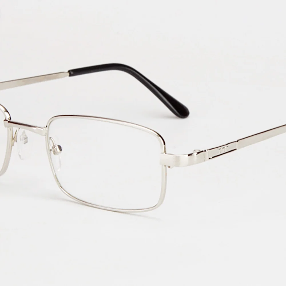 Metal Reading Glasses for Men and Women Square Full Frame Presbyopic Glasses Anti-Scratch Diopter Eyewear +1.0 To +4.0