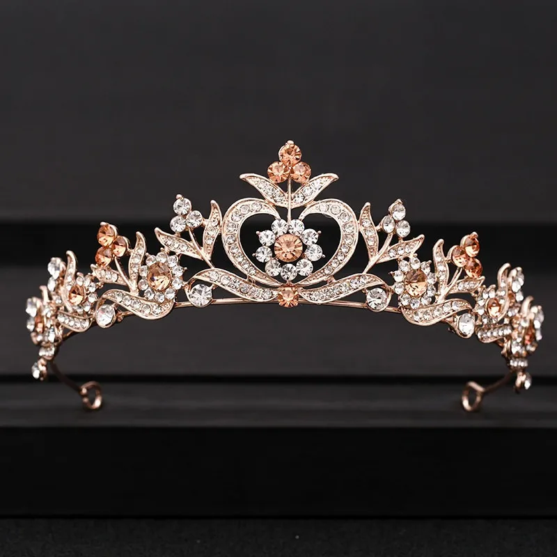 Wedding Crown Hair Jewelry Bridal  Hair Accessories Women Baroque Crown Rhinestones Crystal Tiaras Bride Queen Party Crowns Gift image 2