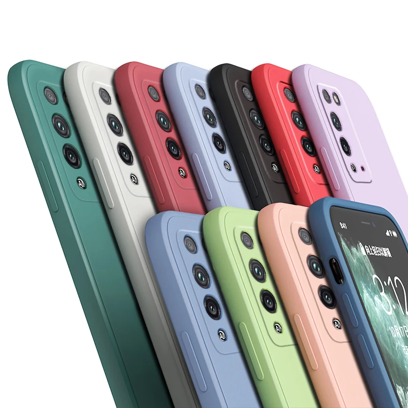 New Liquid Silicone Case For Xiaomi Mi A1 A2 5X 6X Coque Camera protective Straight edge Back Cover