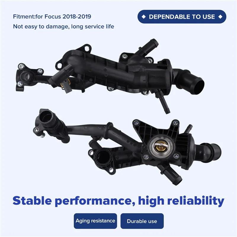 

AB16-Car Thermostat Assembly Engine Coolant Thermostat H6BG-8575BA For Ford Focus 2018-2019