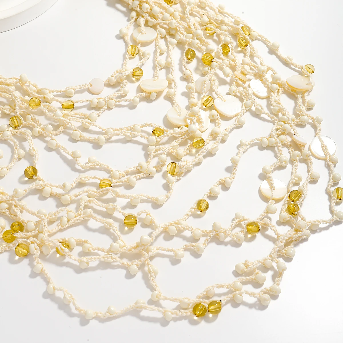 ZAA Fashion Bohemia Vintage Multilayer Weaving Necklace For Women Handmade Shell Beads Statement Jewelry Wedding Party Wearing