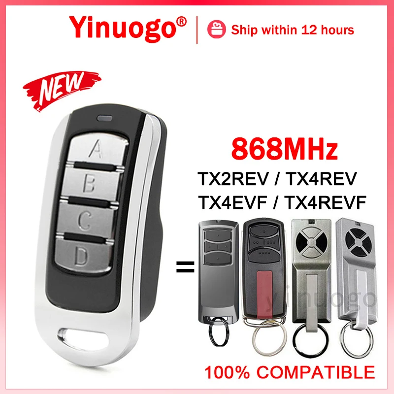 For 868MHz TX4EVF 868 Remote Control 4 in 1 TX2REV TX4REV TX4REVF 868 Garage Door Opener