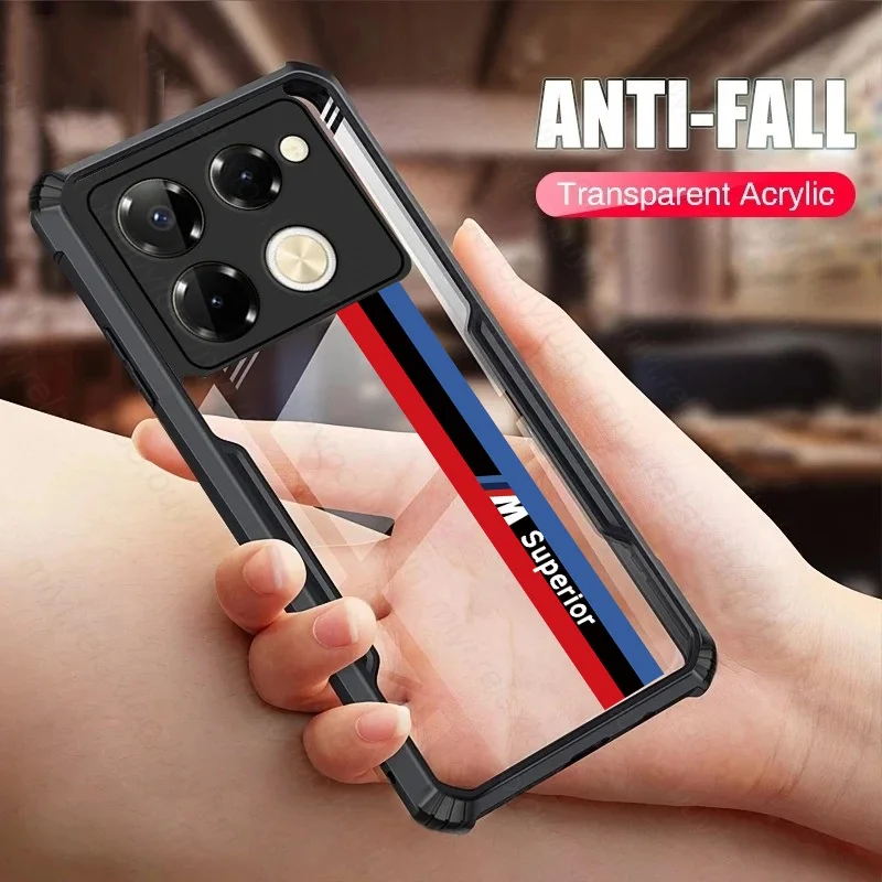 Transparent Phone Case For Infinix Note 40 30 30i 12 10 8i 8 7 Pro 30 Vip Shock Fall Prevention Acrylic Case Superior