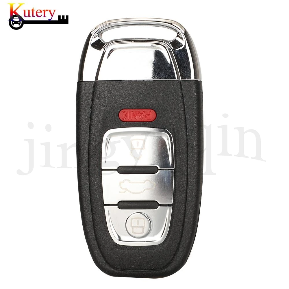 jingyuqin Keyless Go Remote Smart Car Key Shell For Audi Q5 A4L A5 A6 A7 A8 RS4 RS5 S4 S5 3/4 Buttons Glossy/Matte Replacement