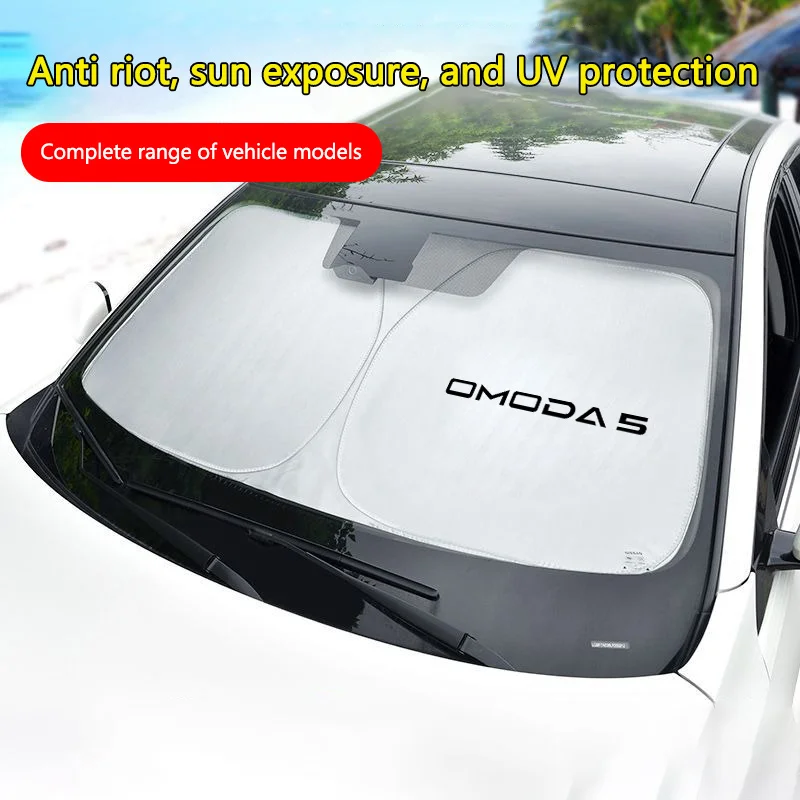 Protetor Solar Dobrável para Para-brisa de Carro, Capa de Visor Solar para Janela Frontal Automotiva, Protetor Solar para Chery OMODA 5 S5 O5 E5 C5 PRO PHEV
