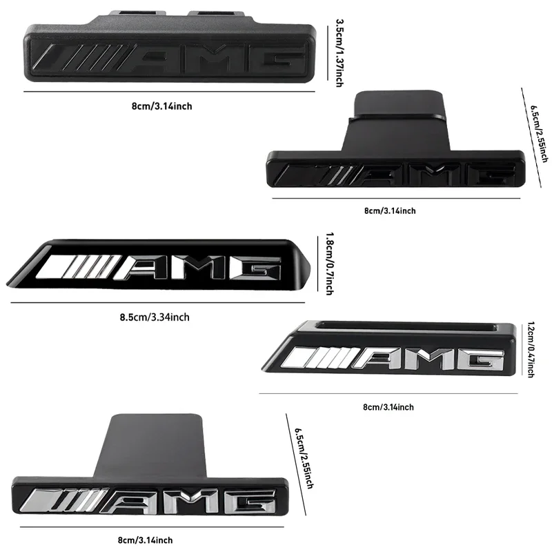 

3D эмблема AMG автомобиля для Mercedes Benz Стайлинг, значок передней решетки, украшение, эксклюзивный AMG W108 W124 W126 W140 W168 W169 W176 W177