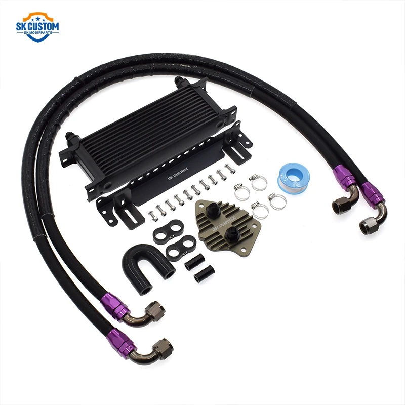 SK CUSTOM Square Type Transmission Oil Cooler Kit for Mazda 3 2017-2021 CX5 2015-2021 Mazda 6 CX3 CX8 Gearbox Radiator FZA1199F0