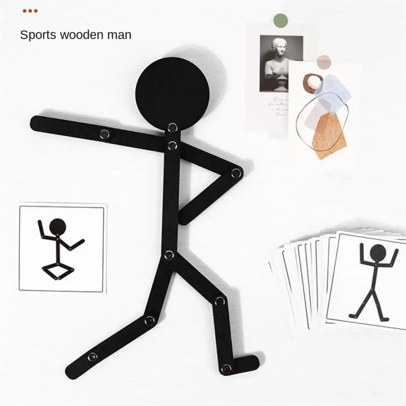 

Puzzle Early Education Creative Pattern Sports Wooden Man 2-6 Years Old Children Baby Intellectual Enlightenment Creative