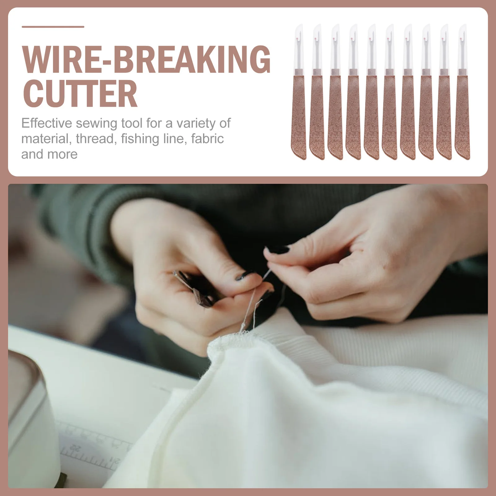 

10Pcs Seam Ripper Thread Cutter Stitch Unpicker Durable Ergonomic Sewing Tool for Embroidery Cross Stitch DIY Sewing Supplies