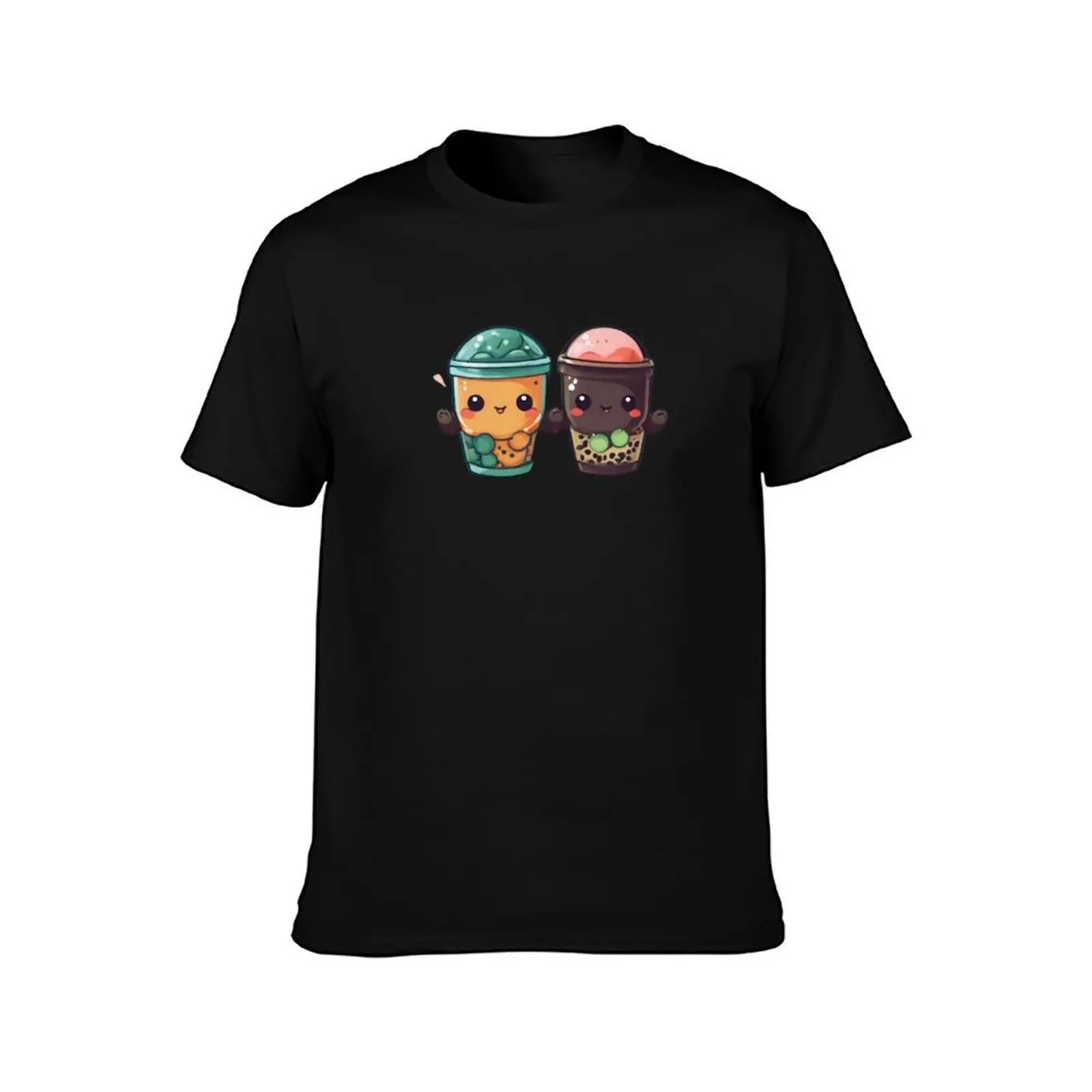 Bes Teas Boba T-Shirt Casual Basic Short Sleeve T-Shirt