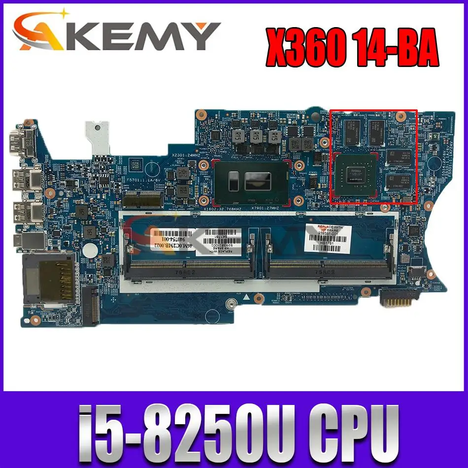 

For HP PAVILION X360 14-BA109TX 14-BA Motherboard 17817-2 939382-601 i3-8130U i5-8250U i7-8550U 940MX Pavilion 14M-BA
