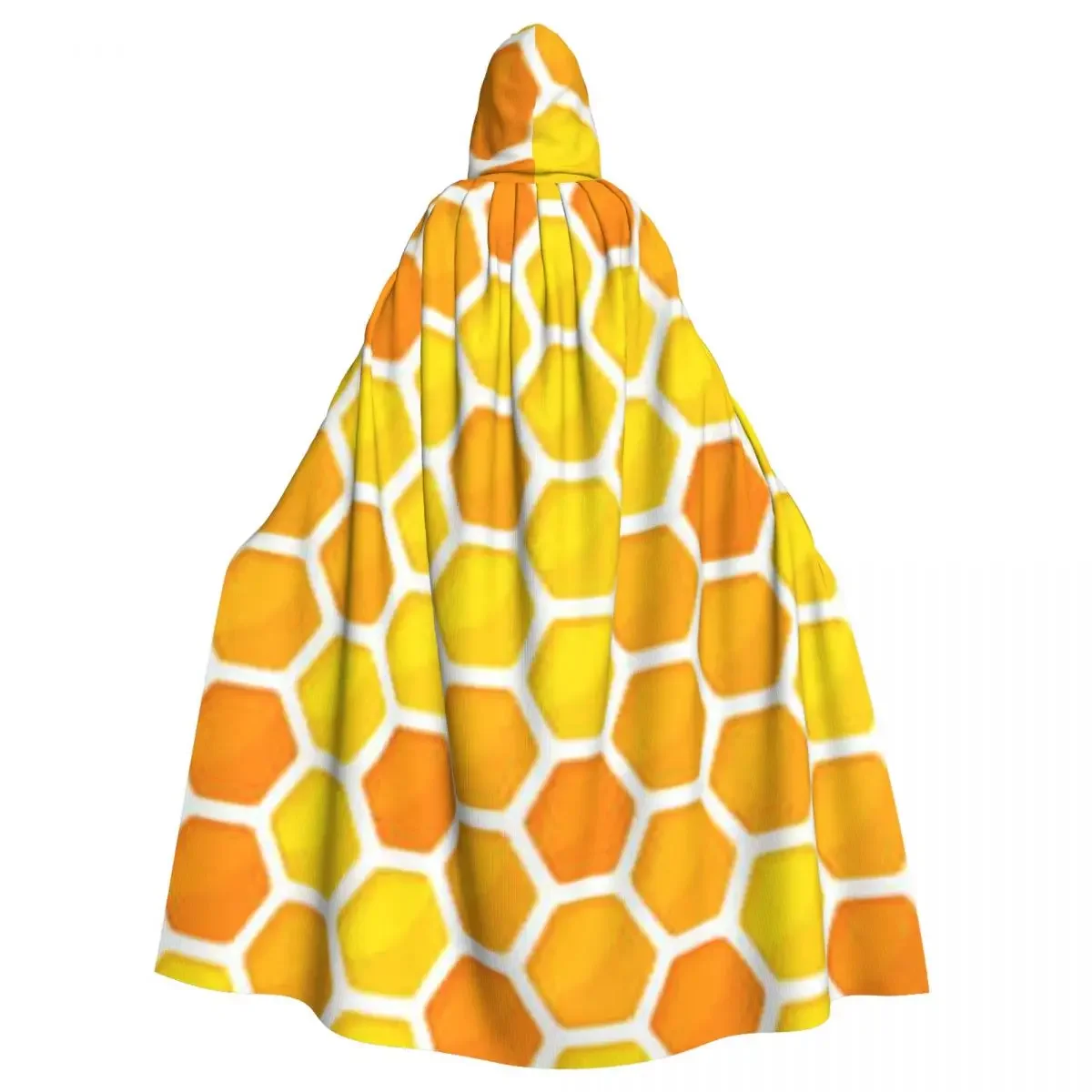 Cosplay Medieval Costumes Hexagonal Honeycomb Hooded Capes Long Robes Jackets Coat Carnival