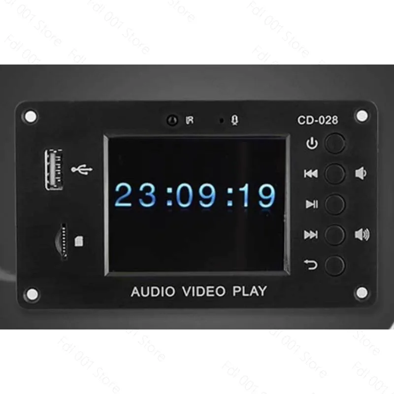 LCD MP5 Audio Video Decoder Board Bluetooth MP3 Player Module USB TF Card Car Clock Media Player with Remote Control