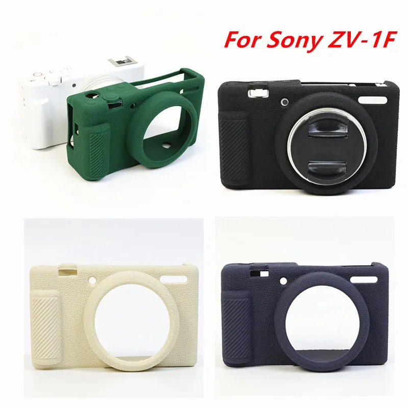 

Silicone Armor Skin case For Sony ZV-E10 ZV-1F zve10 zv1f protector soft anti-skid texture design camera bag body cover