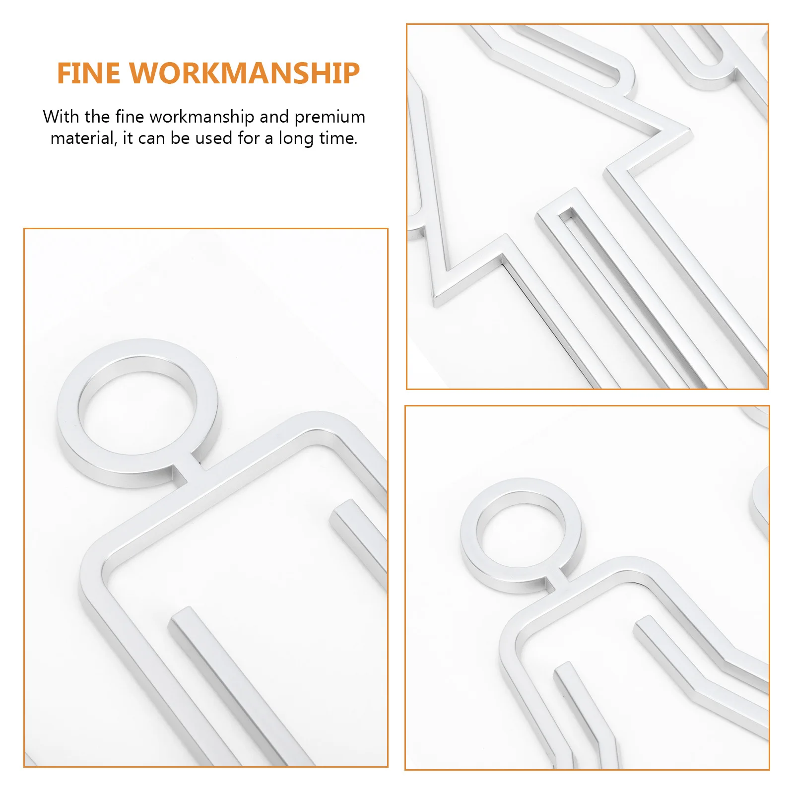 

Men Washroom Signs Women Washroom Sign Durable Bathroom Identification Lavatory Sign Label For Restroom Door Use