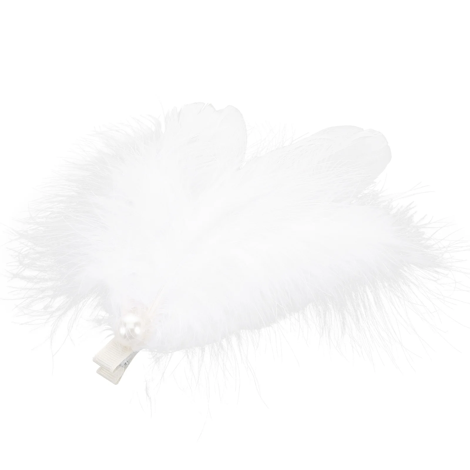 

1pcs Angel Wings Plume Hair Clips Lightweight Comfortable Decorative Accessories for Girls Ballet Dance Party Wedding Swan Pearl