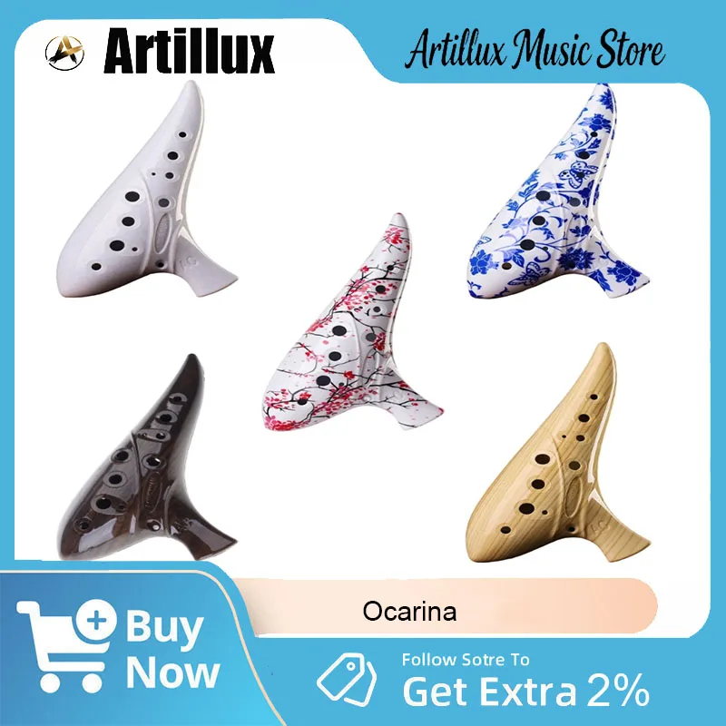 

Artillux 12 Hole Ceramic Ocarina Musical Instrument for Learners Ergonomic Design Enhanced Sound Projection for Music Lovers