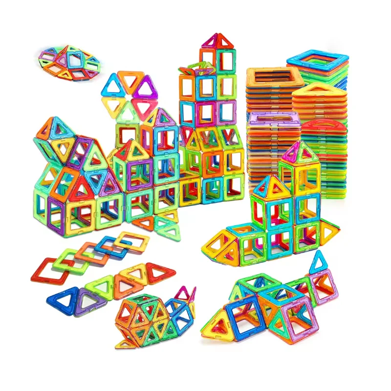Blocos de construção magnéticos diy ímãs brinquedos tamanho médio haste brinquedos de construção aprendizagem brinquedos magnéticos educativos