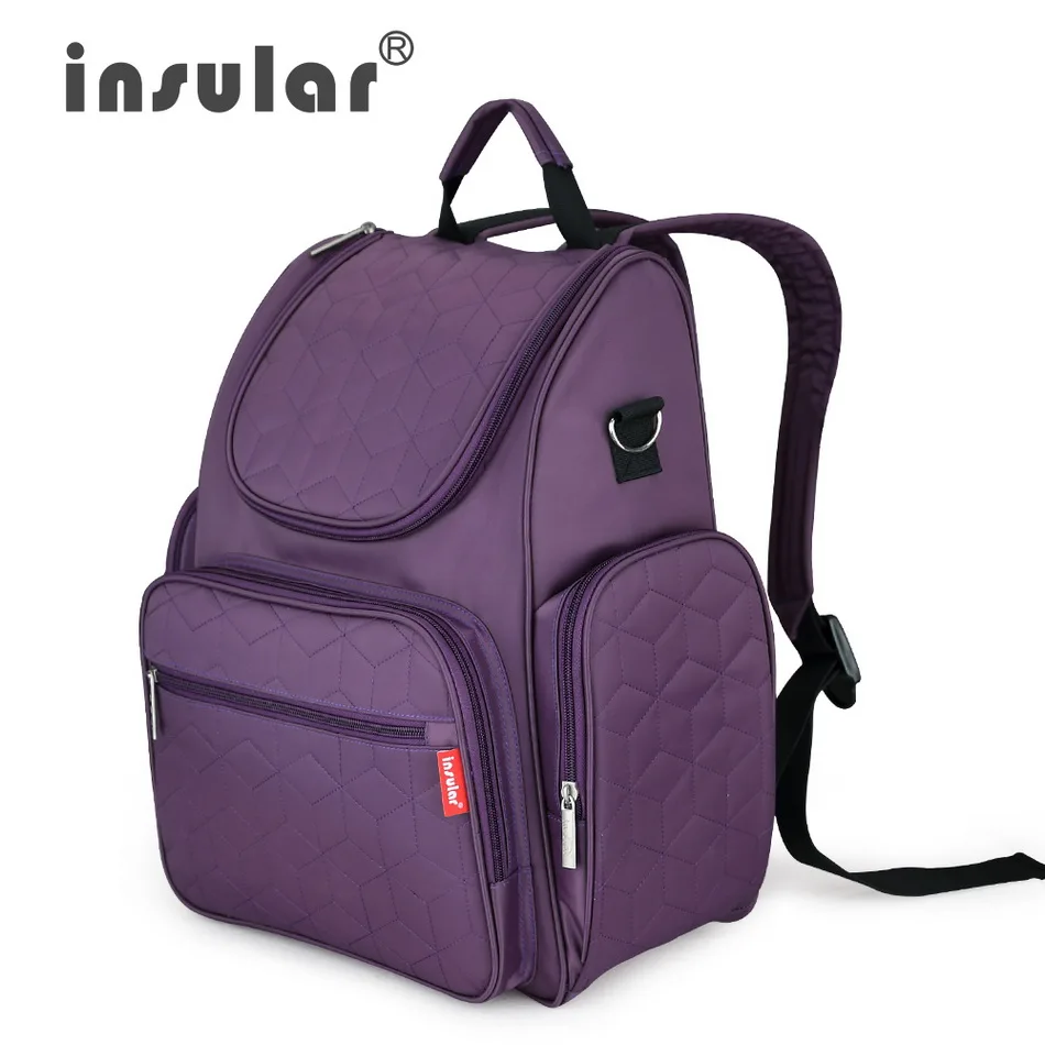 Insular Elegant Baby Diaper Backpacks Nappy Bags Multifunctional Changing Bags For Mommy