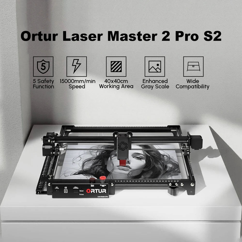 Ortur-máquina de grabado láser Master 2 ProS2, cortador de carpintería potente, impresora de mesa, herramientas de bricolaje, CNC, 10W