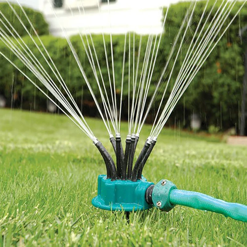 Automatic 360-Degree Garden Sprinkler Multi-Head Watering System for Flowers Garden Spray Shower Head Outdoor Watering System