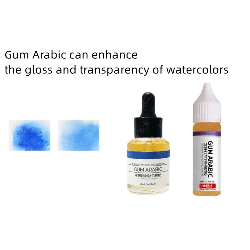 Imagem -05 - Goma de Aquarela Árabe ox Gall Médio para Pintura Art Supplies 15 ml 25ml