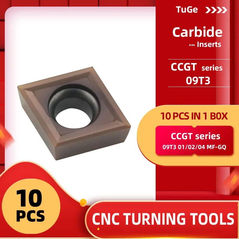 

Internal Lathe Turning Tools Carbide Inserts CCGT09T301MF-GQ CCGT09T302 CCGT09T304 Finish Boring for Steel and Stainless steel