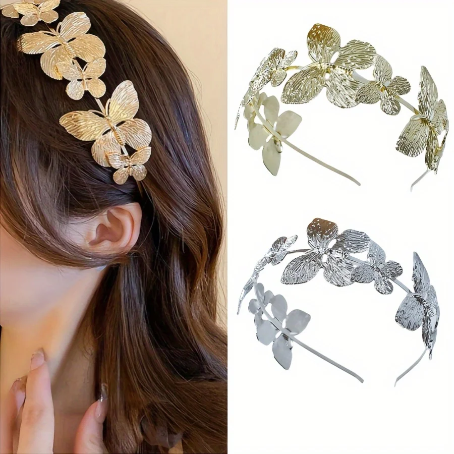 1PC Ladies Alloy Butterfly Personality Headband Bridal Hair Decoration Ladies Gift Updo Hair Corset for stylish temperament