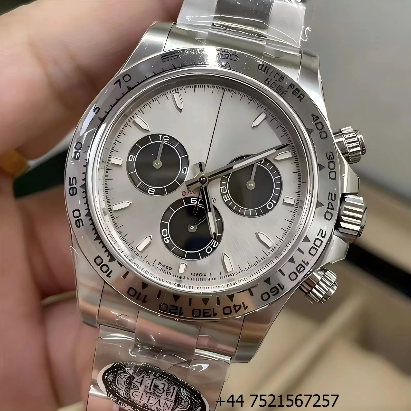 

5A High Quality VS-Factory 4131 Automatic Mechanical Movement Chronograph Self-winding Stainless Steel Men's Watch