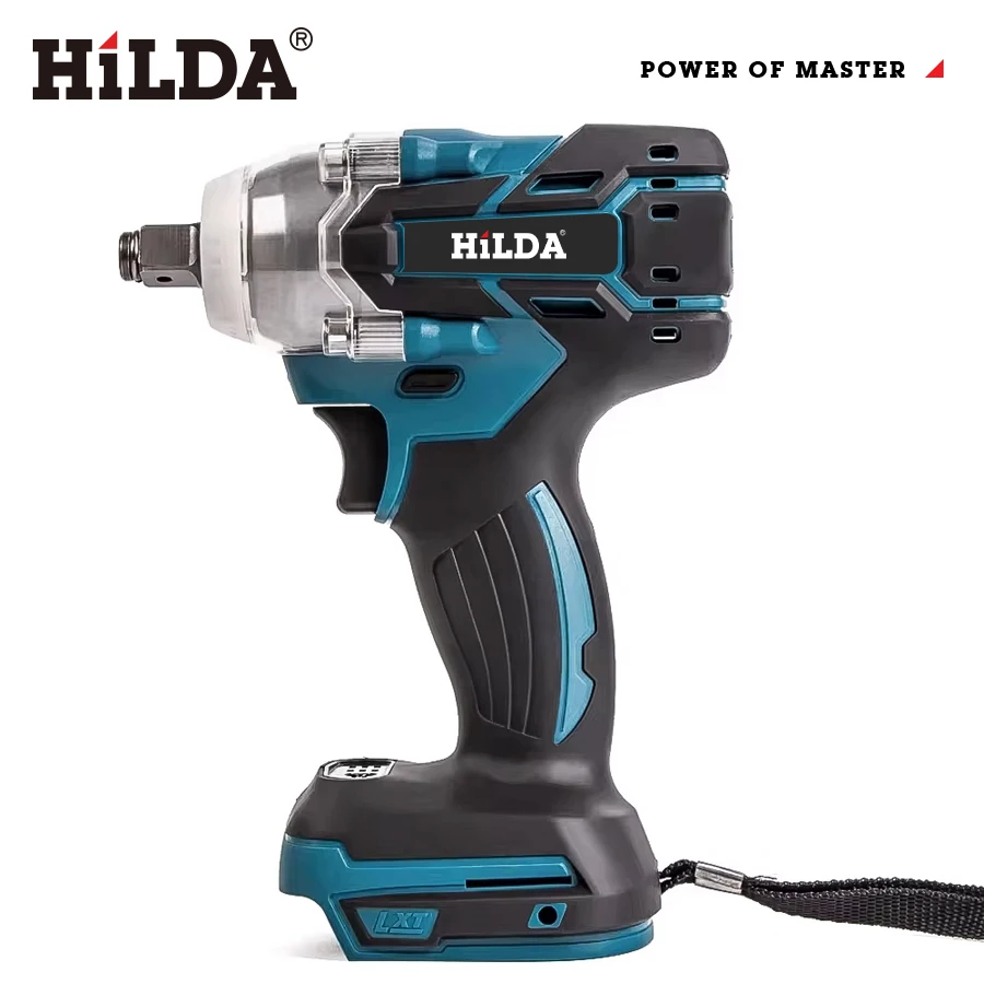 HILDA 18V Electric Impact Wrench Rechargeable 1/2 Socket Wrench Cordless Without Battery High Power Impact In Car Repair