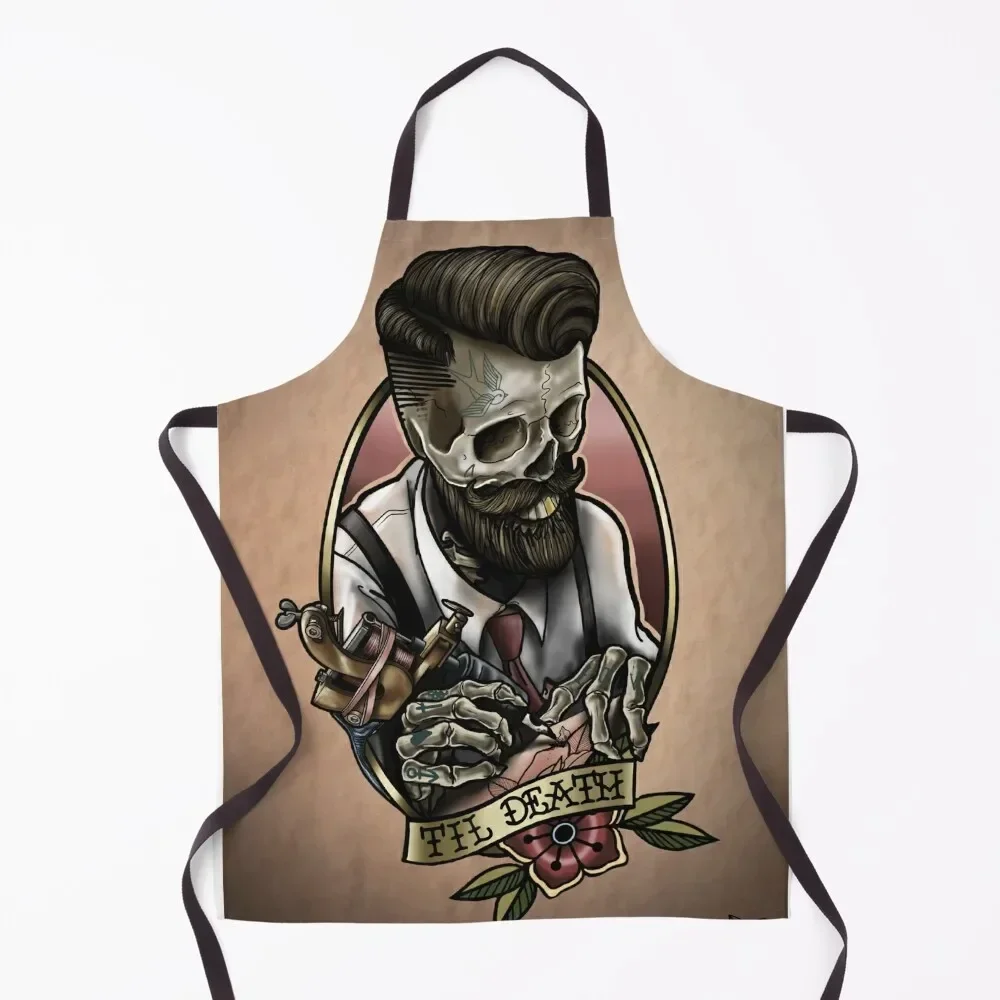 Til death Apron professional kitchen Chef Uniform Woman Apron