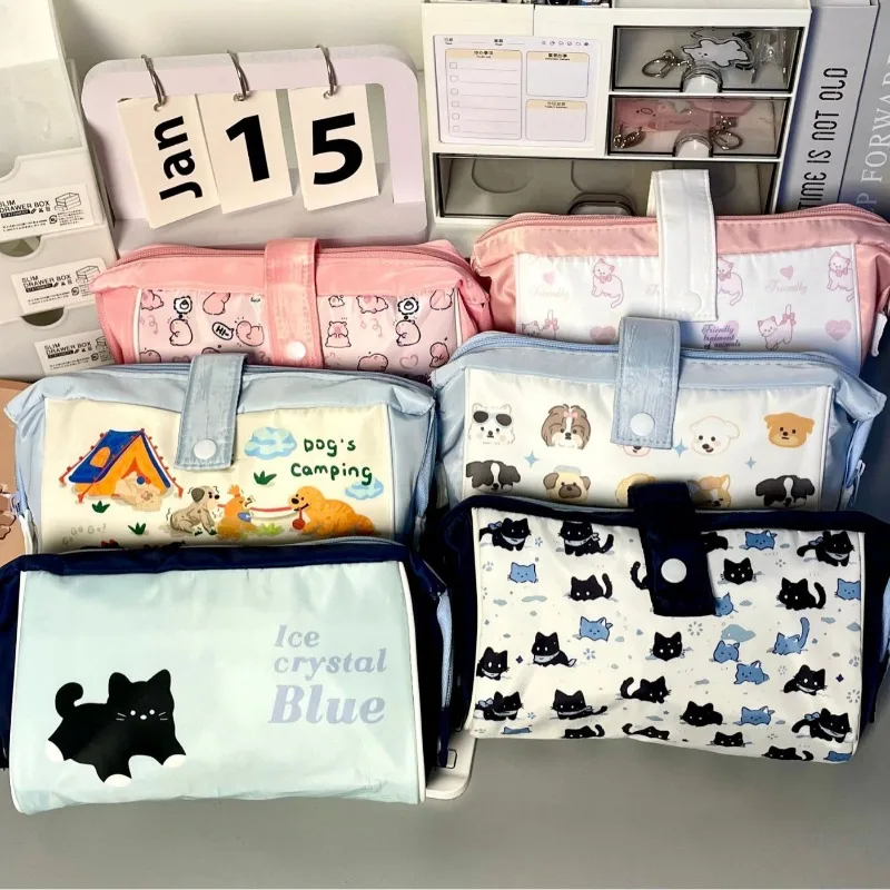 

1pcs Animals Pencil Pouch Kawaii Puppy Pencil Case Large Pencil Organizer Back To School Stationery