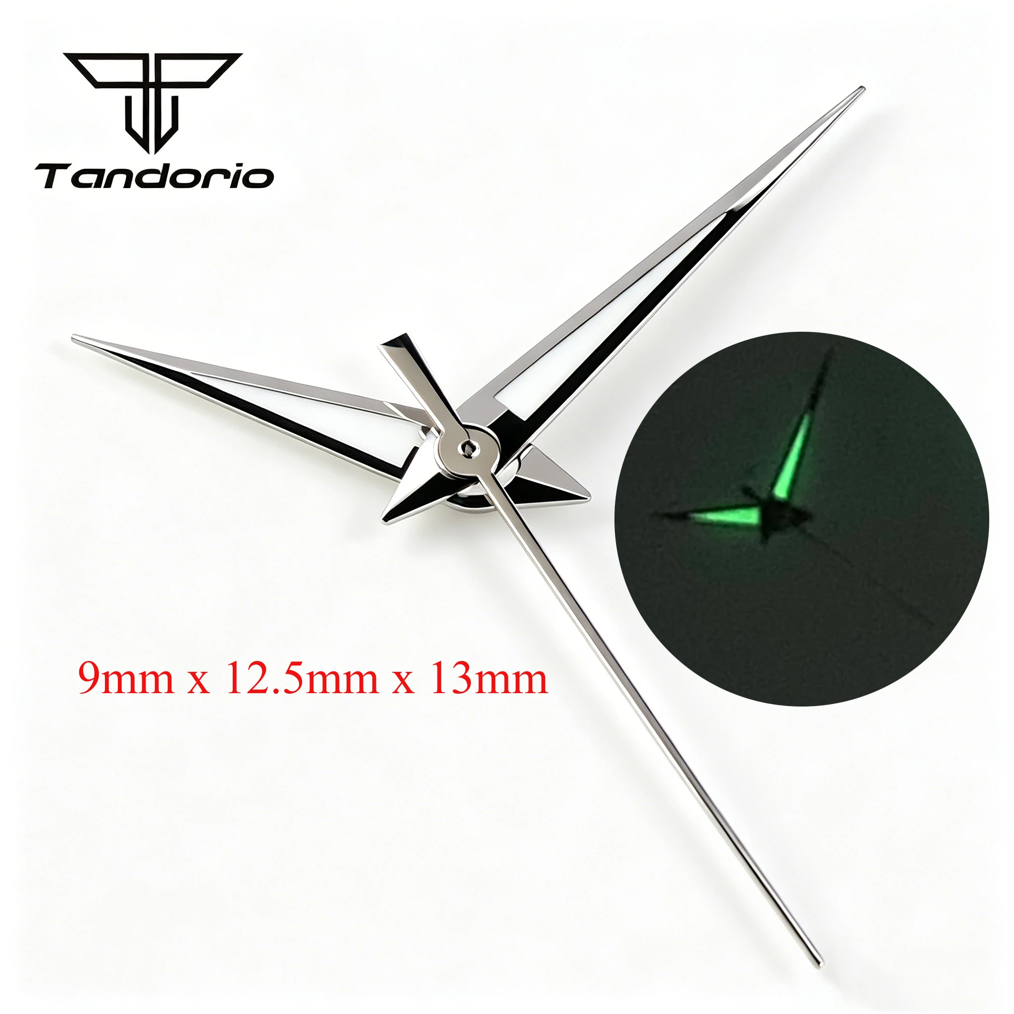 Silver Watch Hands Pointers Wristwatch Spare Parts Arrow Hands Luminous Fit NH34 NH35 NH36 NH37 NH38 ETA2824 PT5000 ST2130 Movt