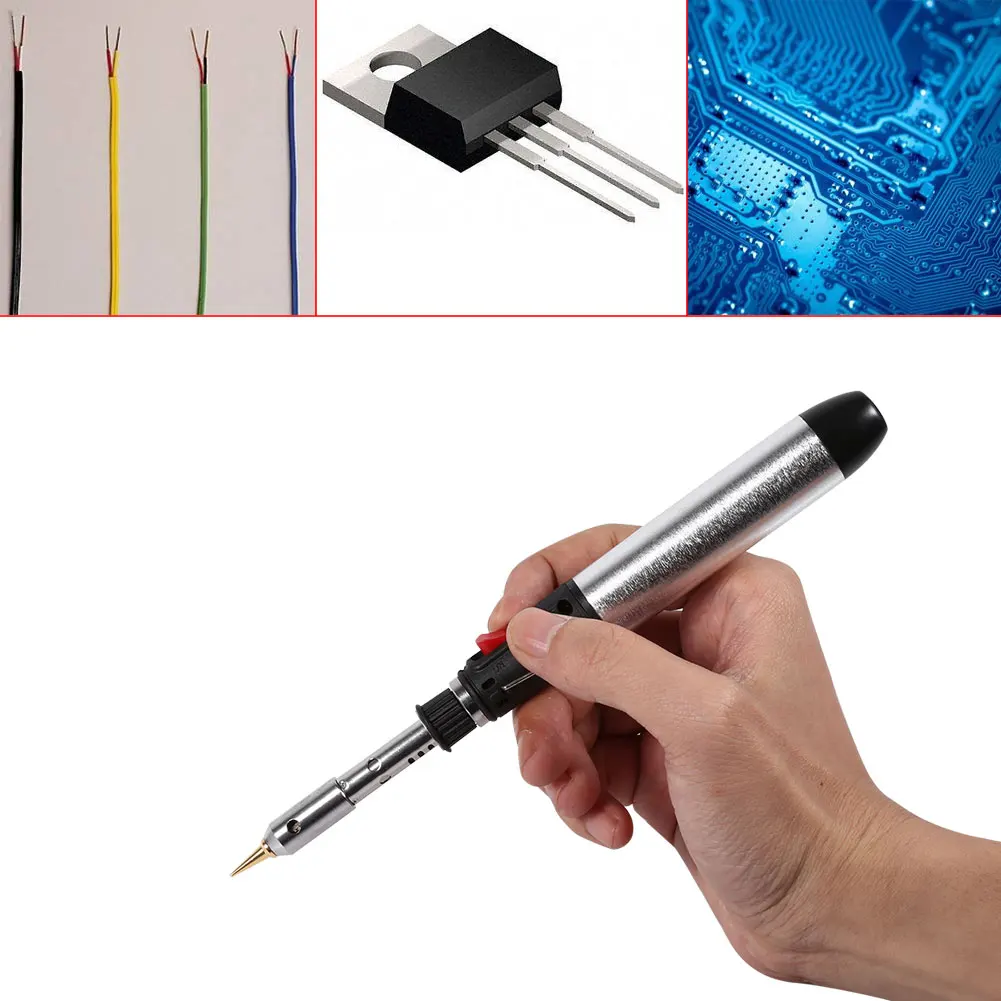 4 In 1 Cordless Butane Gas Soldering Iron Kit Temperature Adjustable Welding Torches Tool