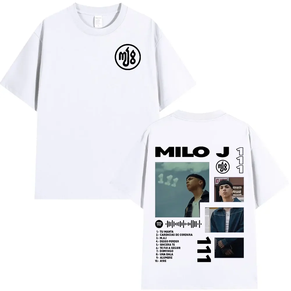Rapper Milo J 111 Album Merch T Shirt Men Women Fashion Hip Hop T-shirt Cotton Casual Oversized Short Sleeve T-shirts Fans Gift