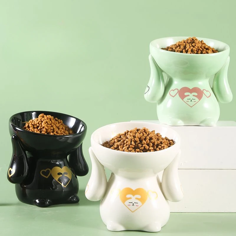 Pet Cat Food Bowl, Pet Dining Basin, Ceramic Craft Water Basin Supplies Durable Ceramics Bowl Feeder Pets Dogs Cats Accessories