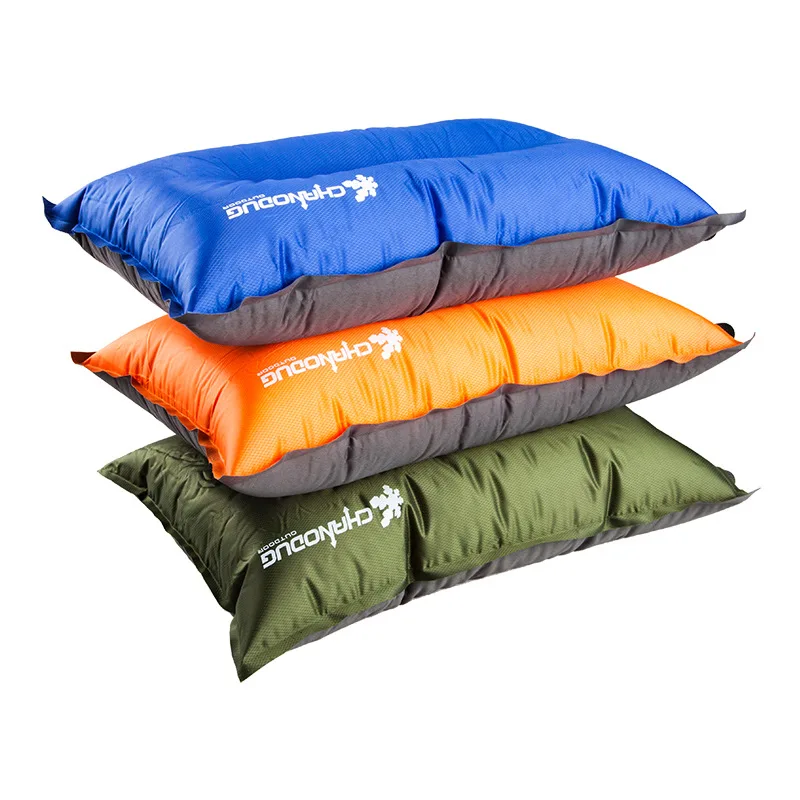Outdoor Automatic Inflatable Travel Pillow, Portable Nap Cushion, Multi-use Back Support Seat Pillow For Camping Trip