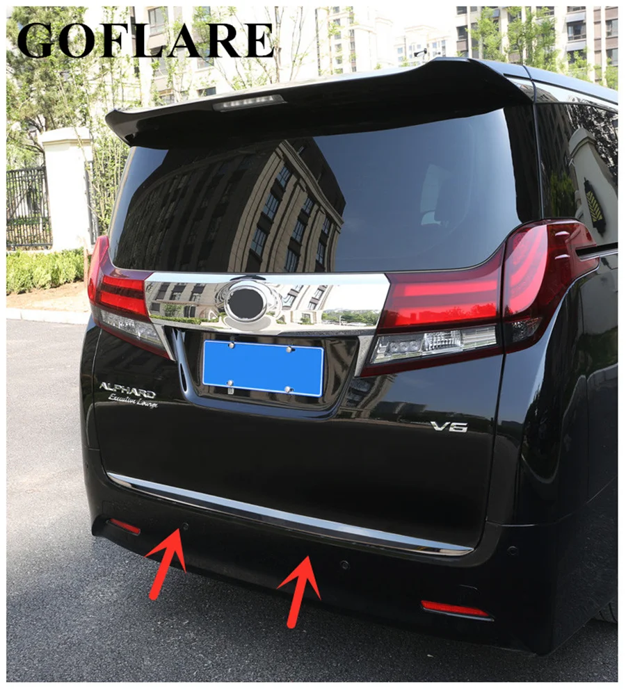 

Протектор бампера заднего багажника Gurad, Наклейка для Toyota Alphard Vellfire 30 2016-2022, боковая молдинговая лента для корпуса двери