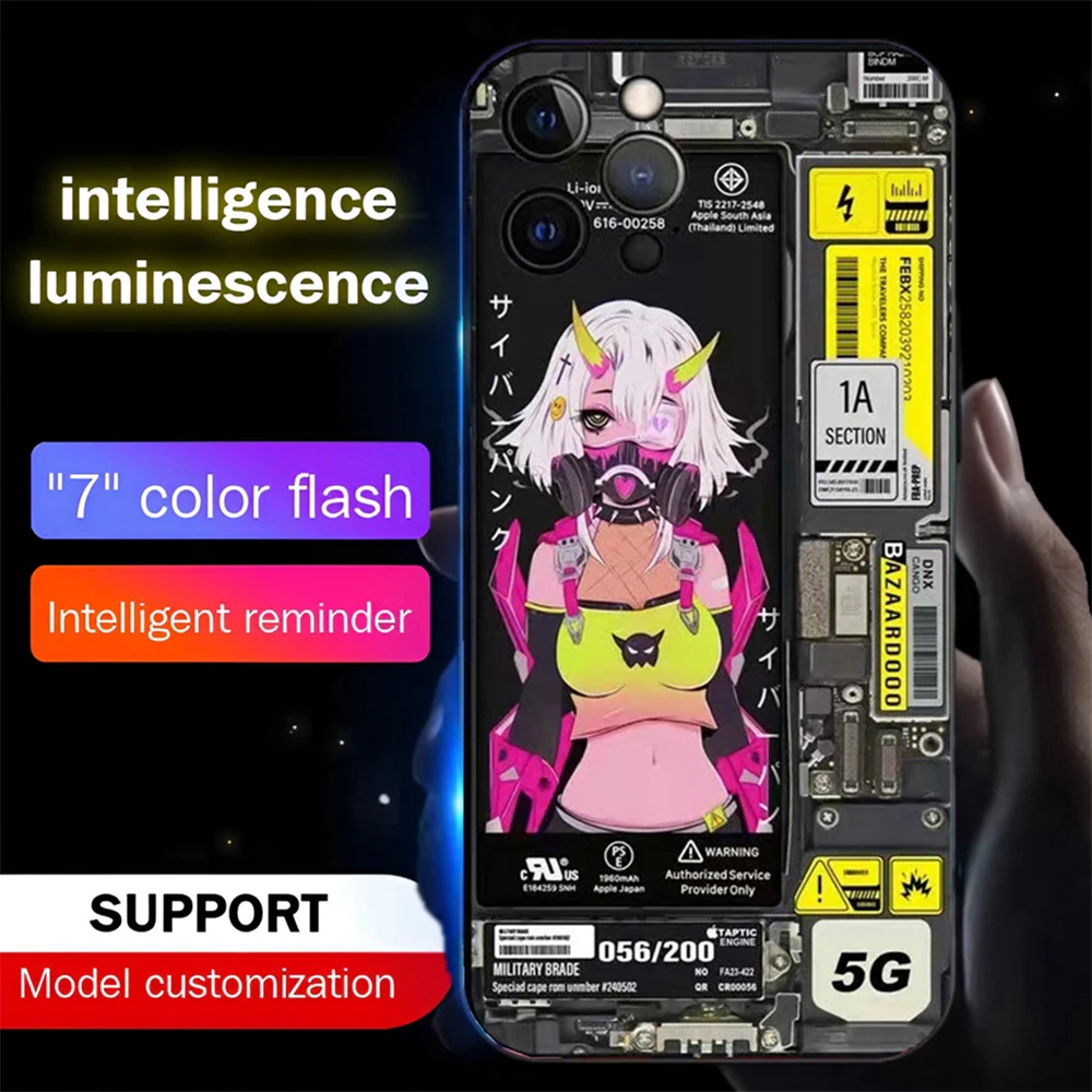 Led Flash Case - 2026 Trend Anime Cartoon Design Led