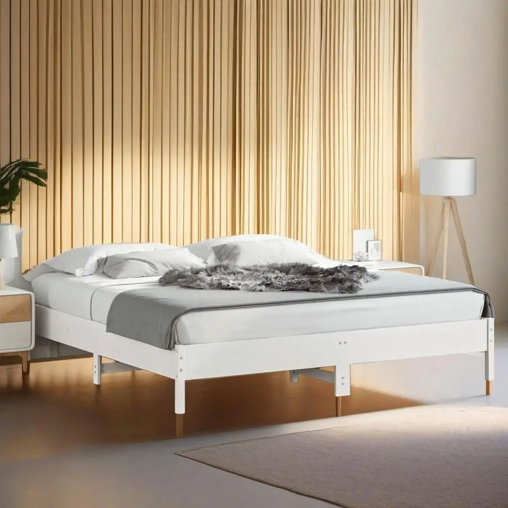 Headboard for White 200 cm Solid Wood Pine