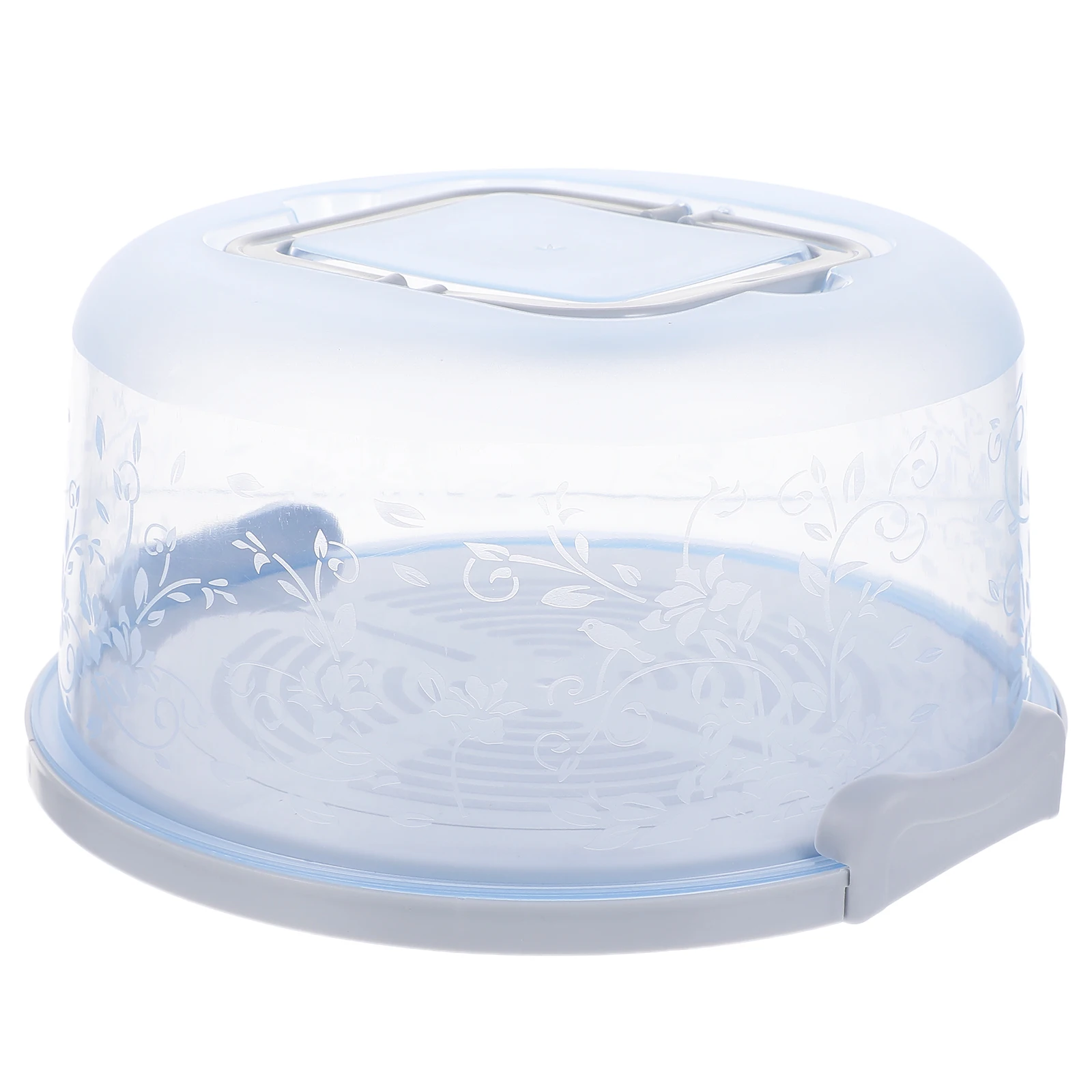 

1pc Portable Cake Box Blue PP Material Sealing Buckle Lightweight Food Packing Boxes Dessert Container for Travel Party