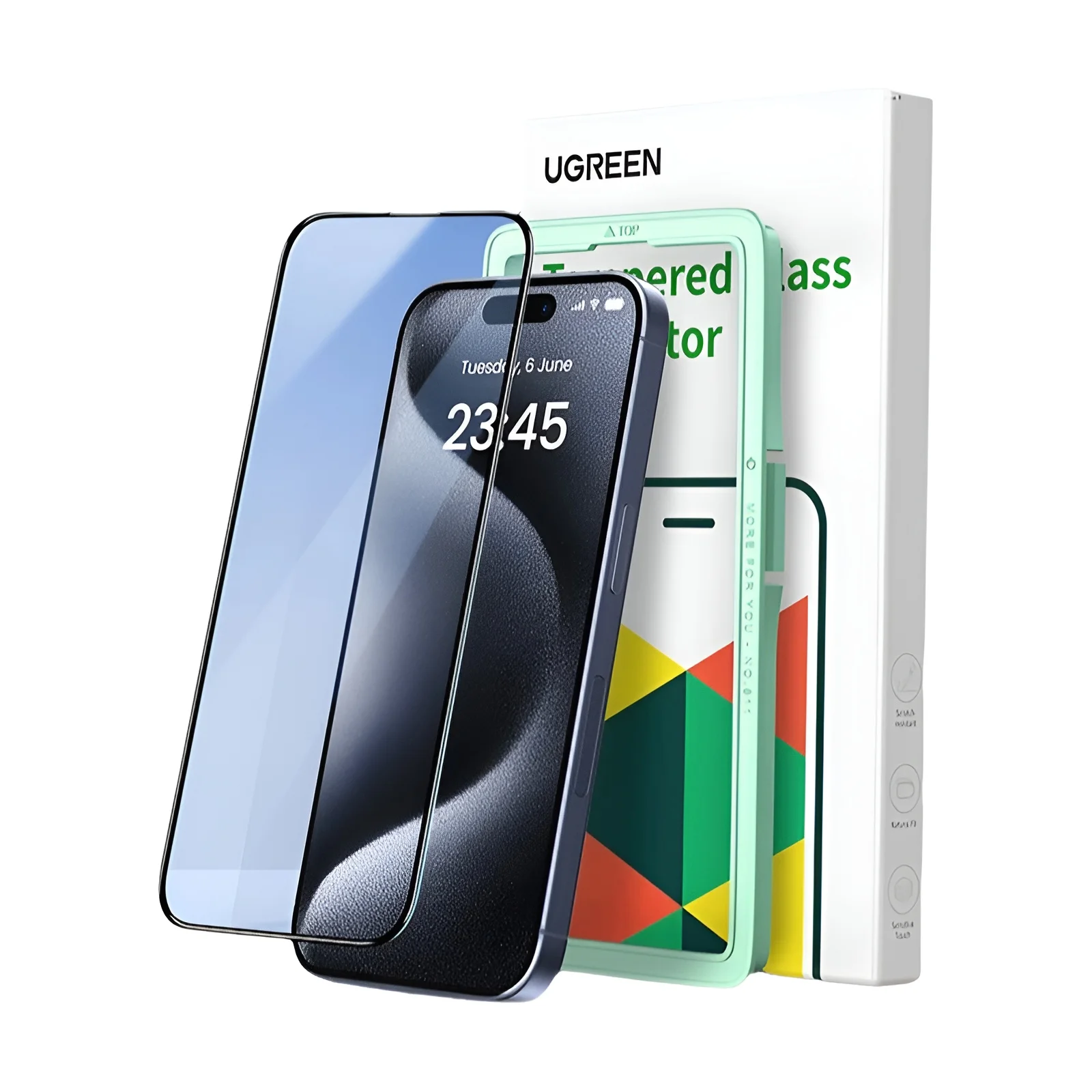 UGREEN para iPhone 15 Pro Max Protetor de tela de vidro para iPhone 15 Pro Vidro temperado para iPhone 14 13 12 11 XR Filmes de vidro HD