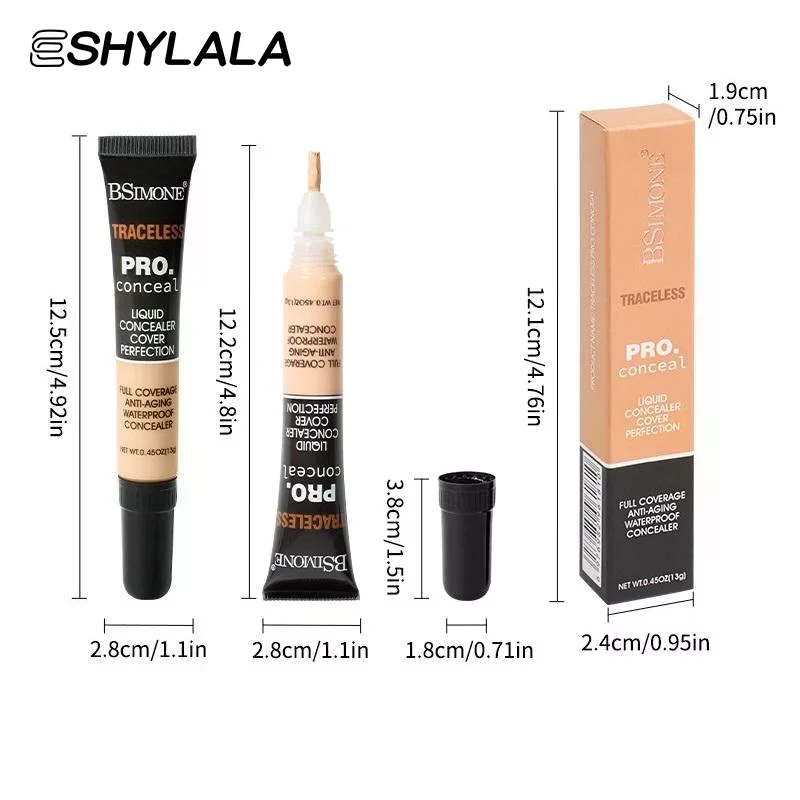 BSIMONE 13g プロフェッショナルコンシーラー フレキシブルコンシーラー モイスチャライジングリキッドファンデーション クマやニキビ跡をカバー
